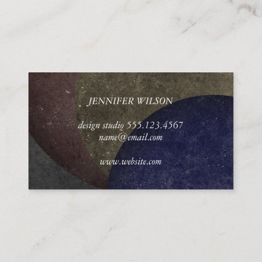 Ausgereifte farbige Textur mit Monogramm Visitenkarte (Rückseite)