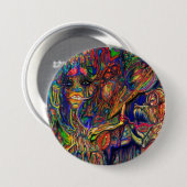 Ausgereifte Flusspferd-Disco Button (Vorne & Hinten)