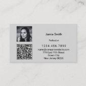 Ausgereifte Foto QR Code Persönliche Nachricht Gra Visitenkarte (Vorderseite)