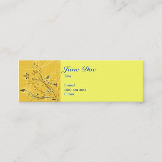 Ausgereifte gelbe Telefonkarte - besonders Telefonnummerkarte (Vorderseite)