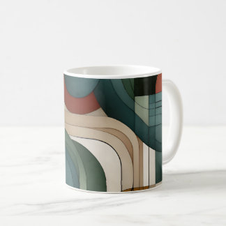 Ausgereifte geometrische Abstrakte - erdige Töne Kaffeetasse
