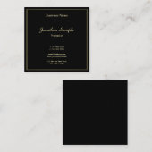 Ausgereifte handgeschriebene Skripte mit Gold Eleg Quadratische Visitenkarte (Vorne/Hinten)