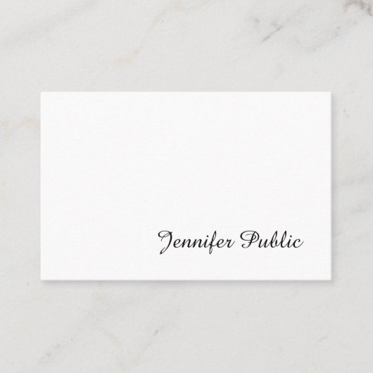 Ausgereifte handgeschriebene Skripte Modernes Einf Visitenkarte (Vorderseite)