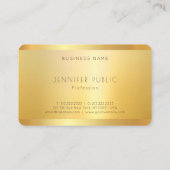 Ausgereifte Imitate Gold Beruflich Template Chic Visitenkarte (Rückseite)