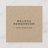 Ausgereifte, klassische Minimal Kraft Quadratische Visitenkarte (Vorderseite)