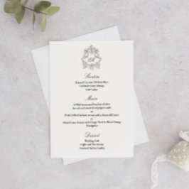 Ausgereifte klassische Schrift schwarz & weiß Menükarte