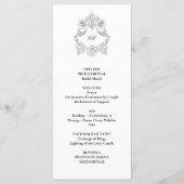 Ausgereifte klassische Script Black & White Weddin Programm (Vorderseite)