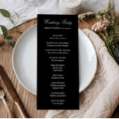 Ausgereifte klassische Script Black & White Weddin Programm