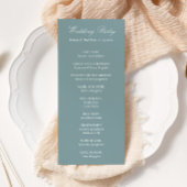 Ausgereifte klassische Skripte Dusty Blue Wedding Programm