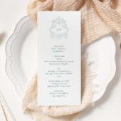 Ausgereifte klassische Skripte Dusty Blue Wedding Programm