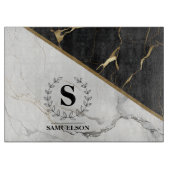 Ausgereifte Marble Monogram Cutting Board Schneidebrett (Vorderseite)