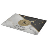 Ausgereifte Marble Monogram Cutting Board Schneidebrett (Ecke)