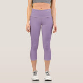 Ausgereifte Minimalistische, ungefärbte Violette Capri Leggings (Vorderseite)