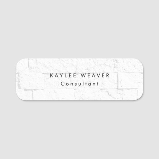 Ausgereifte Minimalistische Wall Bricks Beruflich Namensschild (Vorderseite)