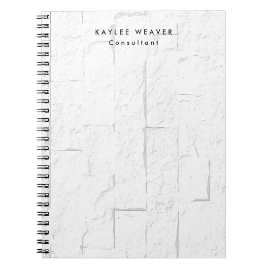 Ausgereifte Minimalistische Wall Bricks Beruflich Notizblock (Vorderseite)