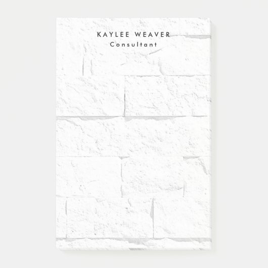 Ausgereifte Minimalistische Wall Bricks Beruflich Post-it Klebezettel (Vorderseite)