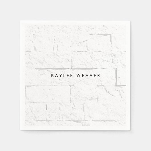 Ausgereifte Minimalistische Wall Bricks Beruflich Serviette (Vorderseite)
