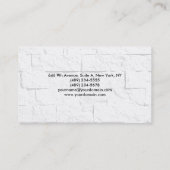 Ausgereifte Minimalistische Wall Bricks Beruflich Visitenkarte (Rückseite)