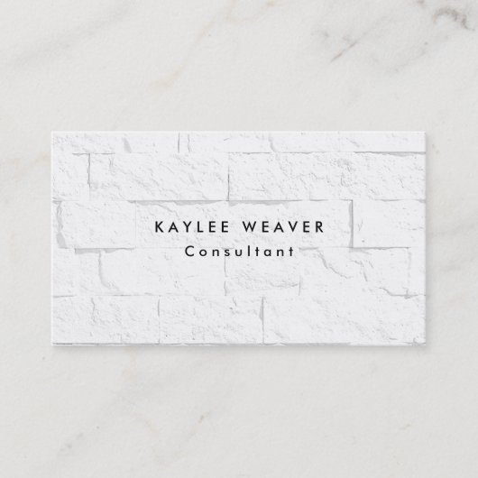 Ausgereifte Minimalistische Wall Bricks Beruflich Visitenkarte (Vorderseite)