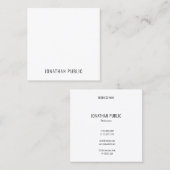 Ausgereifte, moderne, einfache Berufliche Vorlage Quadratische Visitenkarte (Vorne/Hinten)