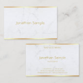 Ausgereifte, moderne Marmor-Gold-Textvorlage Visitenkarte (Vorne/Hinten)