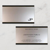 Ausgereifte Monogram Glam Gold Silver Hübsch Visitenkarte (Vorne/Hinten)