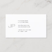 Ausgereifte Monogram, modern Beruflich einfach Visitenkarte (Rückseite)