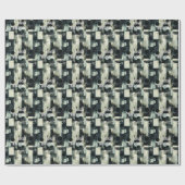 Ausgereifte Personalisierte Silberschwarz-Geschenk Geschenkpapier (Flach)