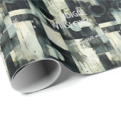 Ausgereifte Personalisierte Silberschwarz-Geschenk Geschenkpapier (Rolleneckpunkt)