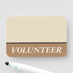 Ausgereifte, respektable "VOLUNTEER"-Namensmarke Namensschild