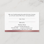Ausgereifte Rose Gold und Black Referral Card (Rückseite)