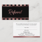 Ausgereifte Rose Gold und Black Referral Card (Vorne/Hinten)
