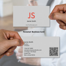 Ausgereifte Rote Initialen QR-Code Black & Gray