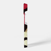 Ausgereifte Rote Lippen Monogramm iPhone Hülle (Linke Seite)