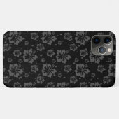 Ausgereifte Schlichte schwarze Mute Floral Case-Mate iPhone Hülle (Rückseite (Horizontal))