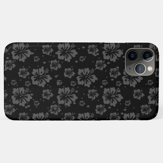 Ausgereifte Schlichte schwarze Mute Floral Case-Mate iPhone Hülle (Rückseite (Horizontal))