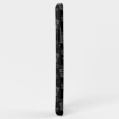 Ausgereifte Schlichte schwarze Mute Floral Case-Mate iPhone Hülle (Hinten/Rechts)