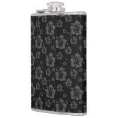 Ausgereifte Schlichte schwarze Mute Floral Flachmann (Links)