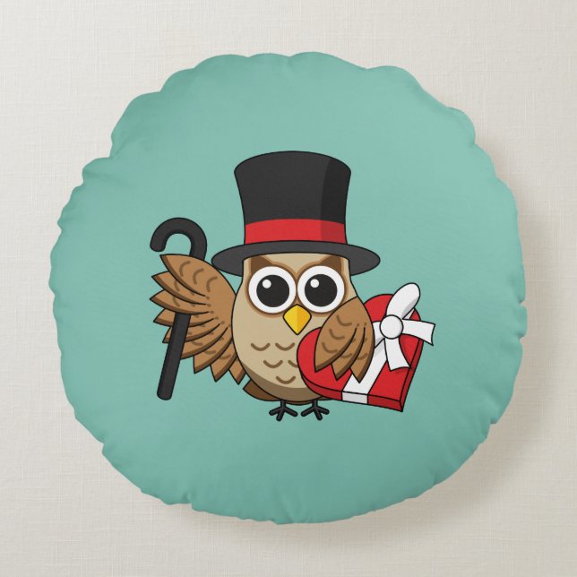 Ausgereifte Schüssel mit Schokoladenbox Rundes Kissen (Vorderseite)