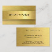 Ausgereifte Schwarz-Gold-Beruflich-Vorlage Visitenkarte (Vorne/Hinten)