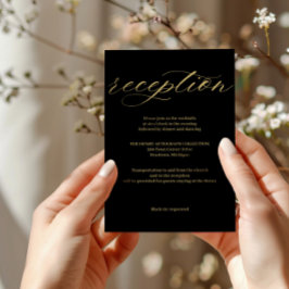 Ausgereifte Schwarz/Weiß-Empfang-Karte Begleitkarte