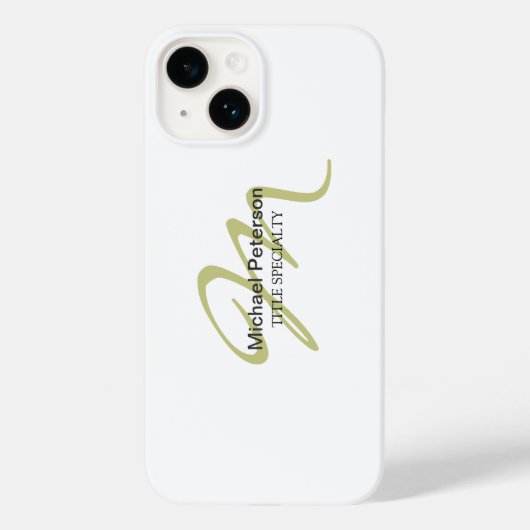 Ausgereifte Script Monogram Initial Modern Case-Mate iPhone Hülle (Rückseite)