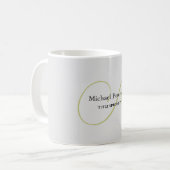 Ausgereifte Script Monogram Initial Modern Kaffeetasse (Vorderseite Links)