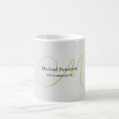 Ausgereifte Script Monogram Initial Modern Kaffeetasse (Mittel)