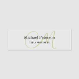 Ausgereifte Script Monogram Initial Modern Namensschild