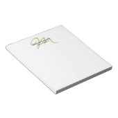 Ausgereifte Script Monogram Initial Modern Notizblock (angewinkelt)