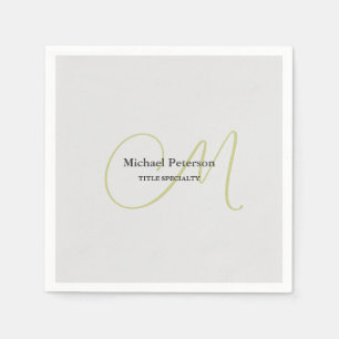 Ausgereifte Script Monogram Initial Modern Serviette