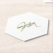 Ausgereifte Script Monogram Initial Modern Untersetzer (angewinkelt)