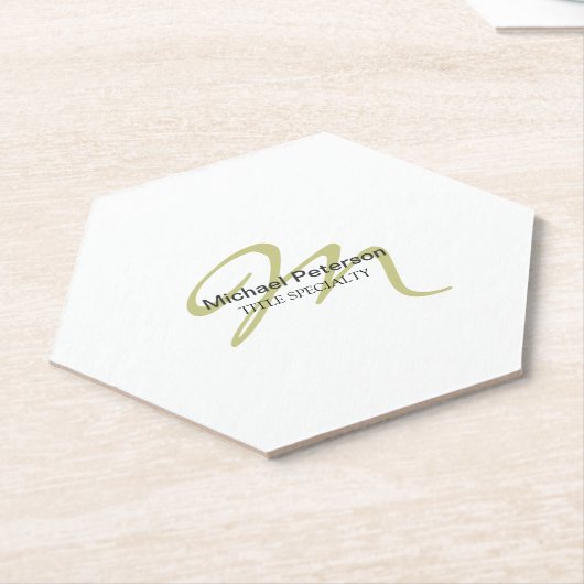 Ausgereifte Script Monogram Initial Modern Untersetzer (angewinkelt)