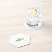 Ausgereifte Script Monogram Initial Modern Untersetzer (Vor Ort)